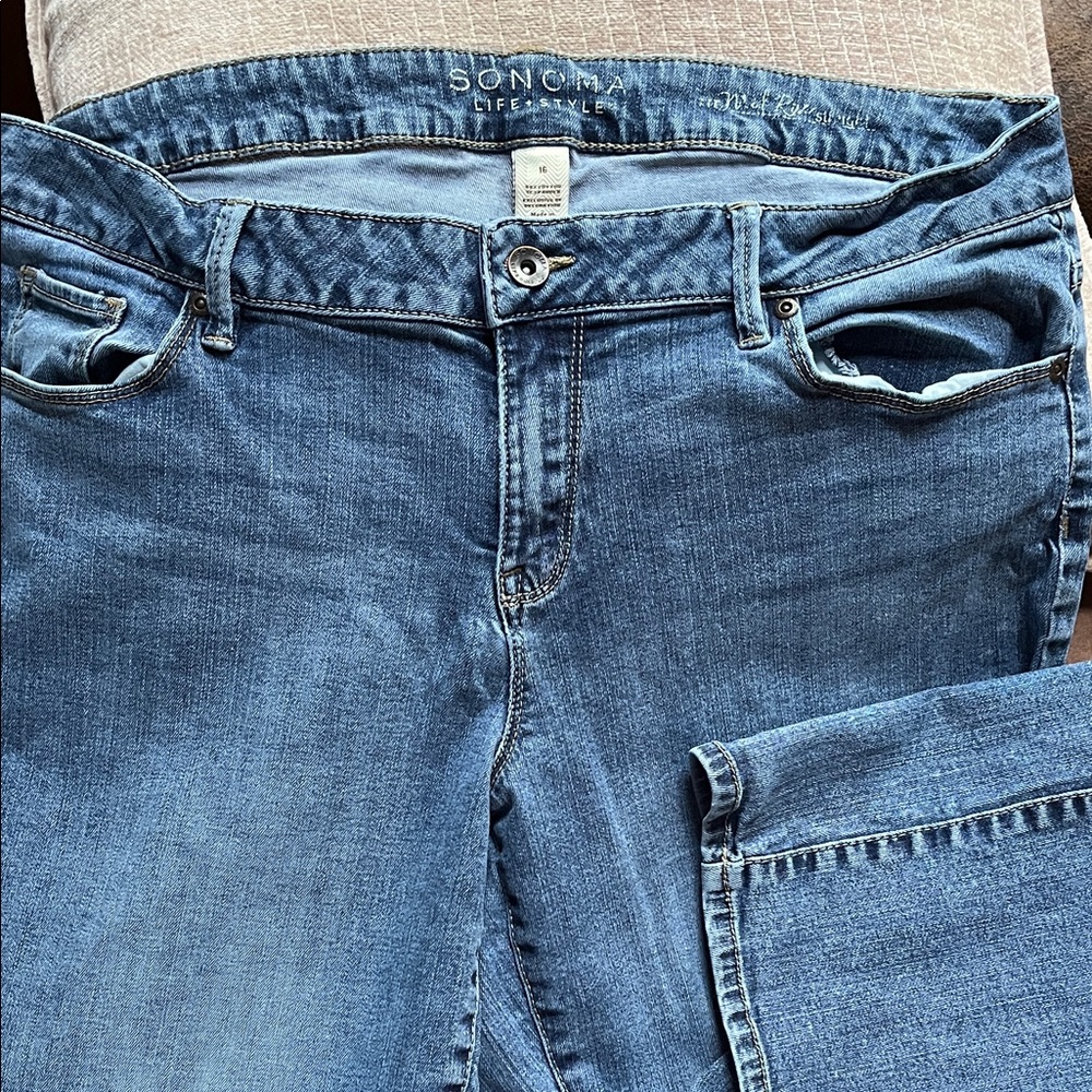 Sonoma Women's Classic Blue Straight Leg Jeans